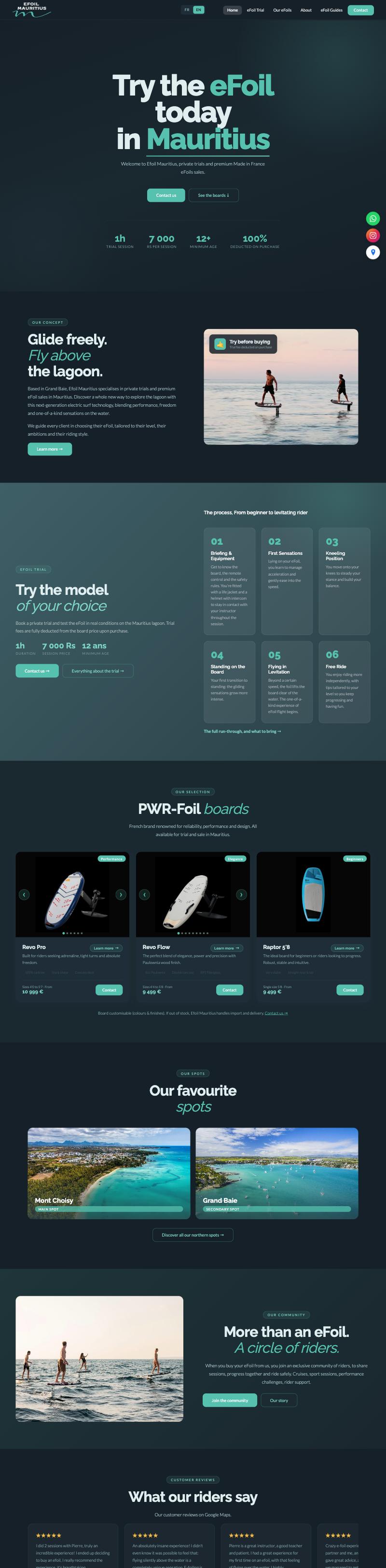Website Efoil Mauritius